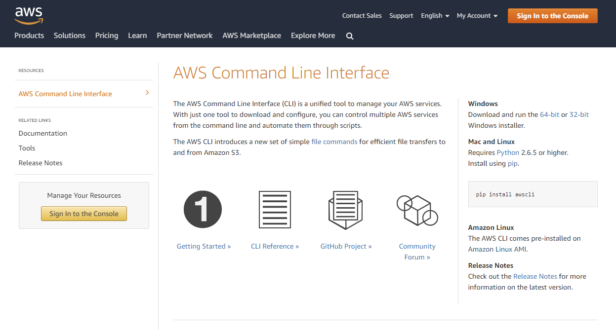 download aws cli for windows